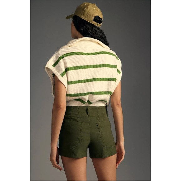 Maeve Size 30 Anthropologie Colette Shorts Magic Fabric Edition Holly Green - Picture 2 of 7